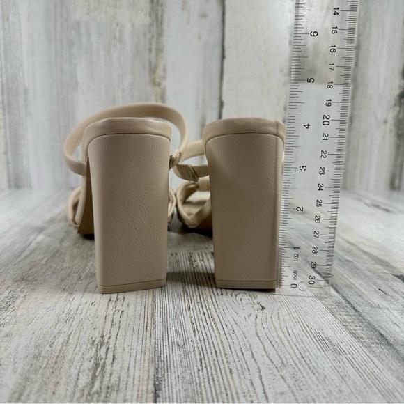 New CALL IT SPRING RHIA Twisted Flat Toe High Block Heel Sandals #786 - Picture 9 of 11